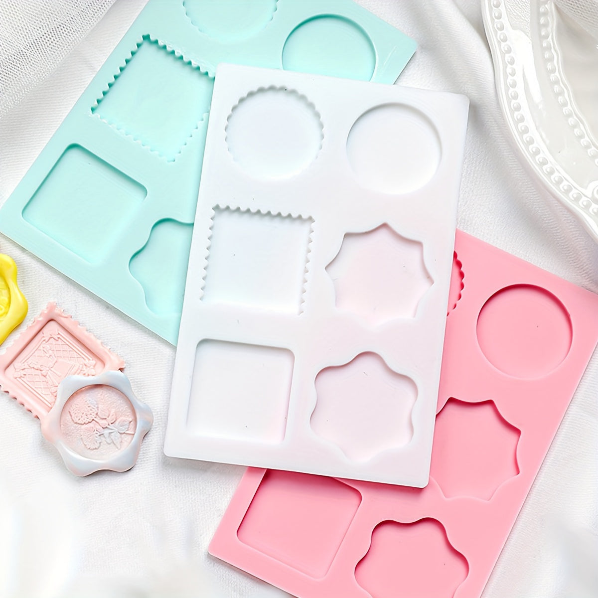 Silicone Shaping Mold Fire Seal Wax Granule Holder Circle Mold Stamping Tool