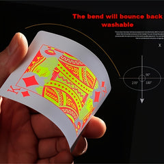 2PCS Fluorescent Waterproof Playing Cards for Poker Gift