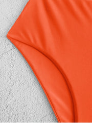  Retro Pumpkin Print Tankini Set