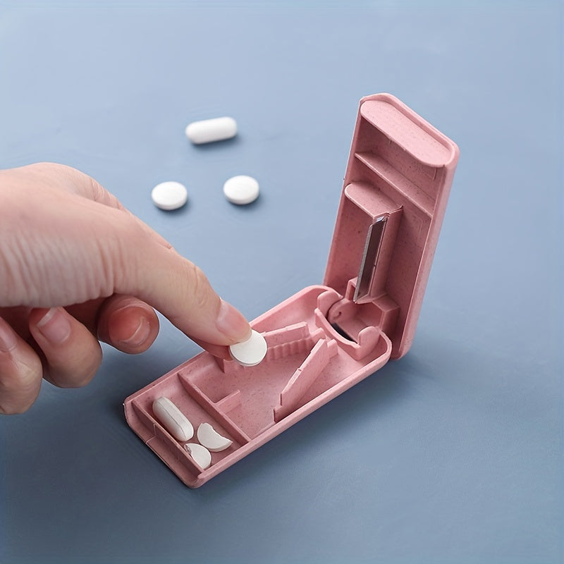 Wheat Plastic Pill Cutter for Seniors