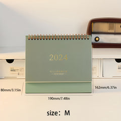 Green Gilded Desk Calendar for School & Office