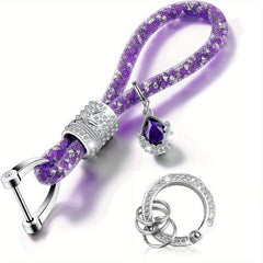 Crystal Bling Car Keychain For Women Rhinestone Keychain Ring