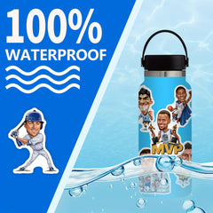 50pcs Sports Star Stickers Decals Variety for Water Bottle Laptop