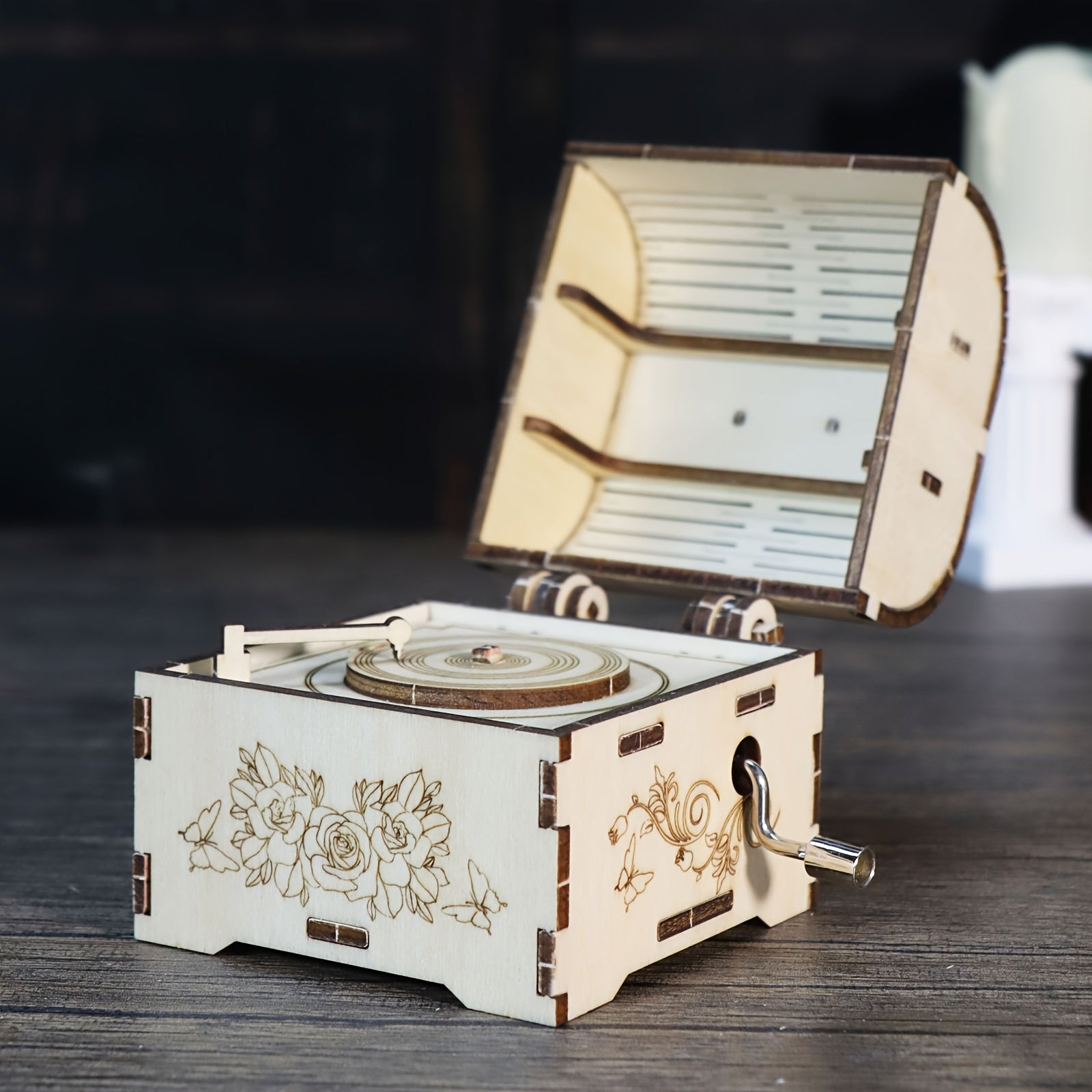 Wooden Music Box 3D Puzzle You Are My Sunshine Hand Treasure Model Kit