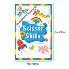 Scissor Skills Activity Book for DIY Paper Crafts - Colorful Designs