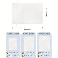 10pcs Organza Gift Bags For Party Wedding Sheer Drawstring Pouch