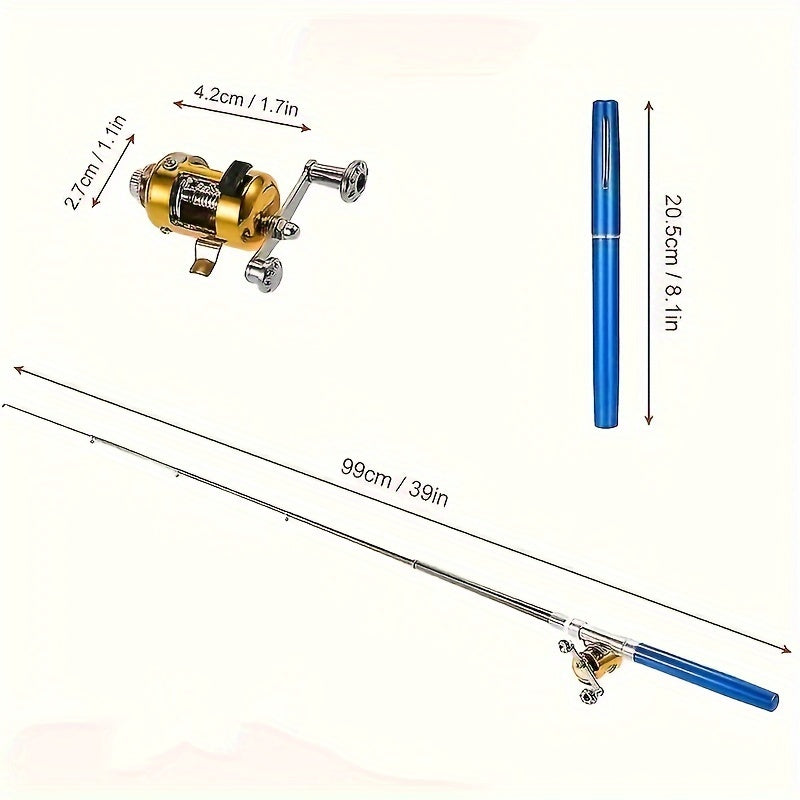 Portable Telescopic Ice Fishing Rod & Reel Set
