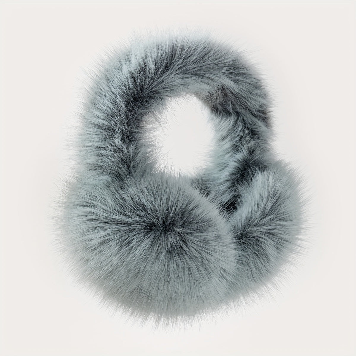 Women's Folding Frost Long Fur Warm Ear Muffs Adjustable Fit