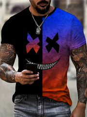 Colorful King Letter Graphic Print Men's T Shirt
