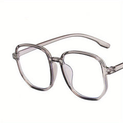 Clear Lens Glasses Geometric Frame Eyeglasses Anti Light Eyewear