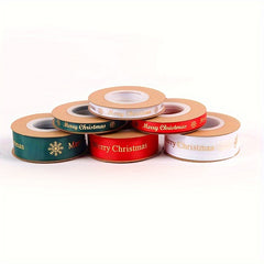 2pcs Christmas Snowflake Decoration Polyester Ribbon DIY Packaging Craft Ribbon