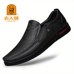 Men's Leather Loafer Shoes Slip On Non-slip Shoes Spring Summer