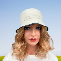 Cotton Bucket Hat Solid Sunscreen Foldable Cloche Women Outdoor