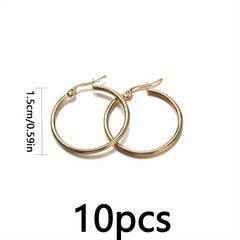 10pcs Golden Stainless Steel Earring Hooks for DIY Earrings Making