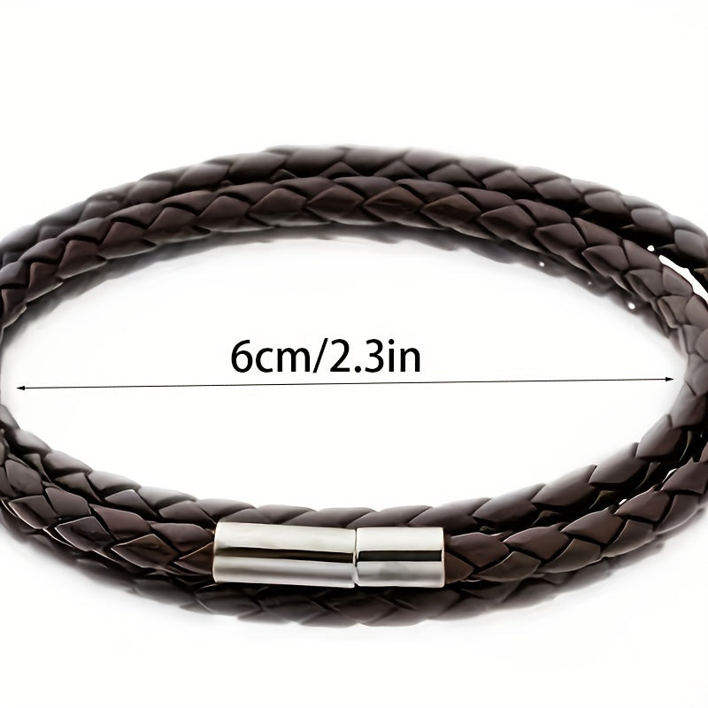 Weiy Leather Braided Bracelet Wristband Vintage Cuff Friendship Couple Bracelet