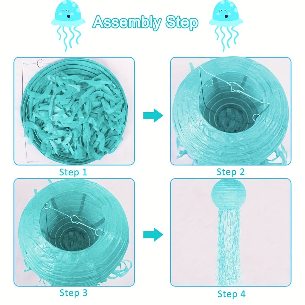 Colorful Jellyfish Paper Lantern Mermaid Theme Decoration