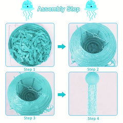Colorful Jellyfish Paper Lantern Mermaid Theme Decoration