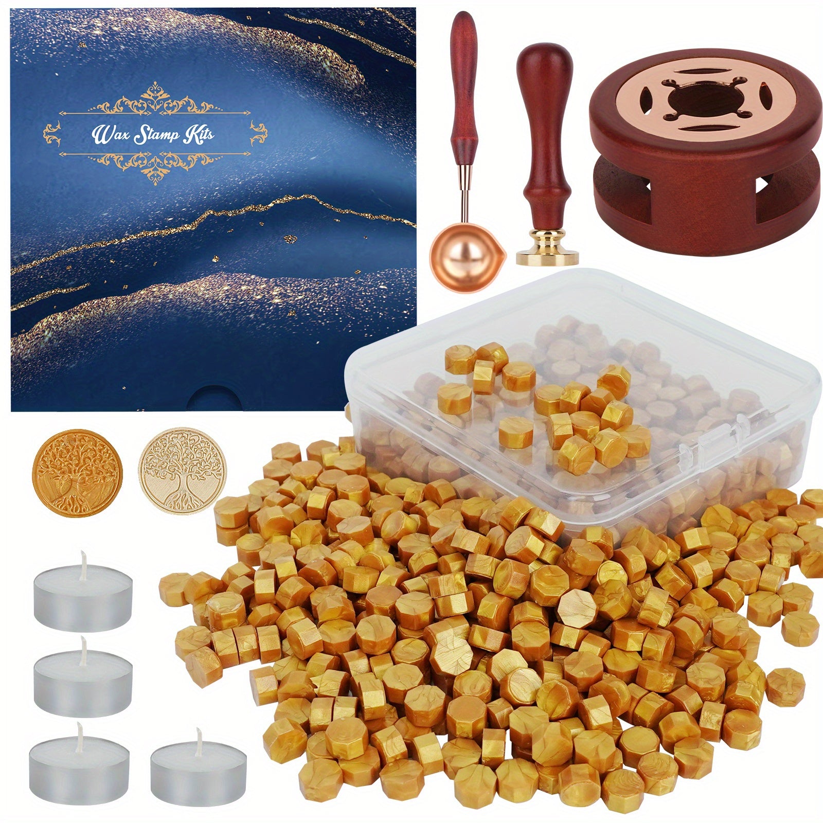 357pcs Wax Seal Stamp Kit Wax Sealing Sets With Wax Beads Seal Stamp