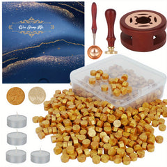 357pcs Wax Seal Stamp Kit Wax Sealing Sets With Wax Beads Seal Stamp