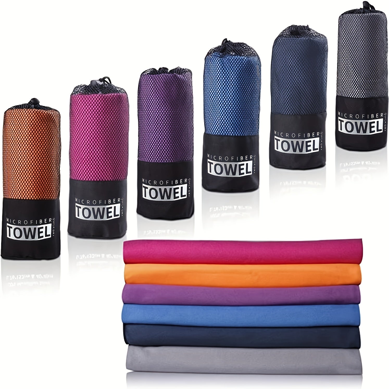 Large Microfiber Towel For Travel Sports Quick Dry Soft Lightweight Gym Towel