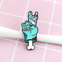 Men's Zombie Skeleton Hand Brooch