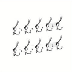 10pcs Wall Hanging Coat Hook Towel Hat Storage Hook