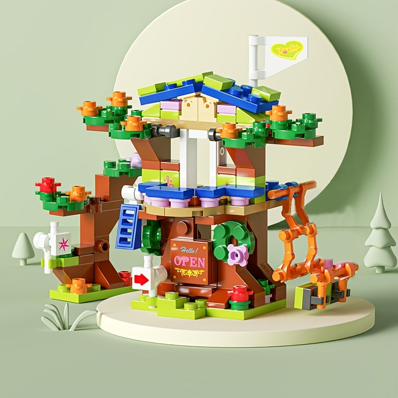 Forest Fairy Tale Tree House Building Blocks Kit Gift For Girls