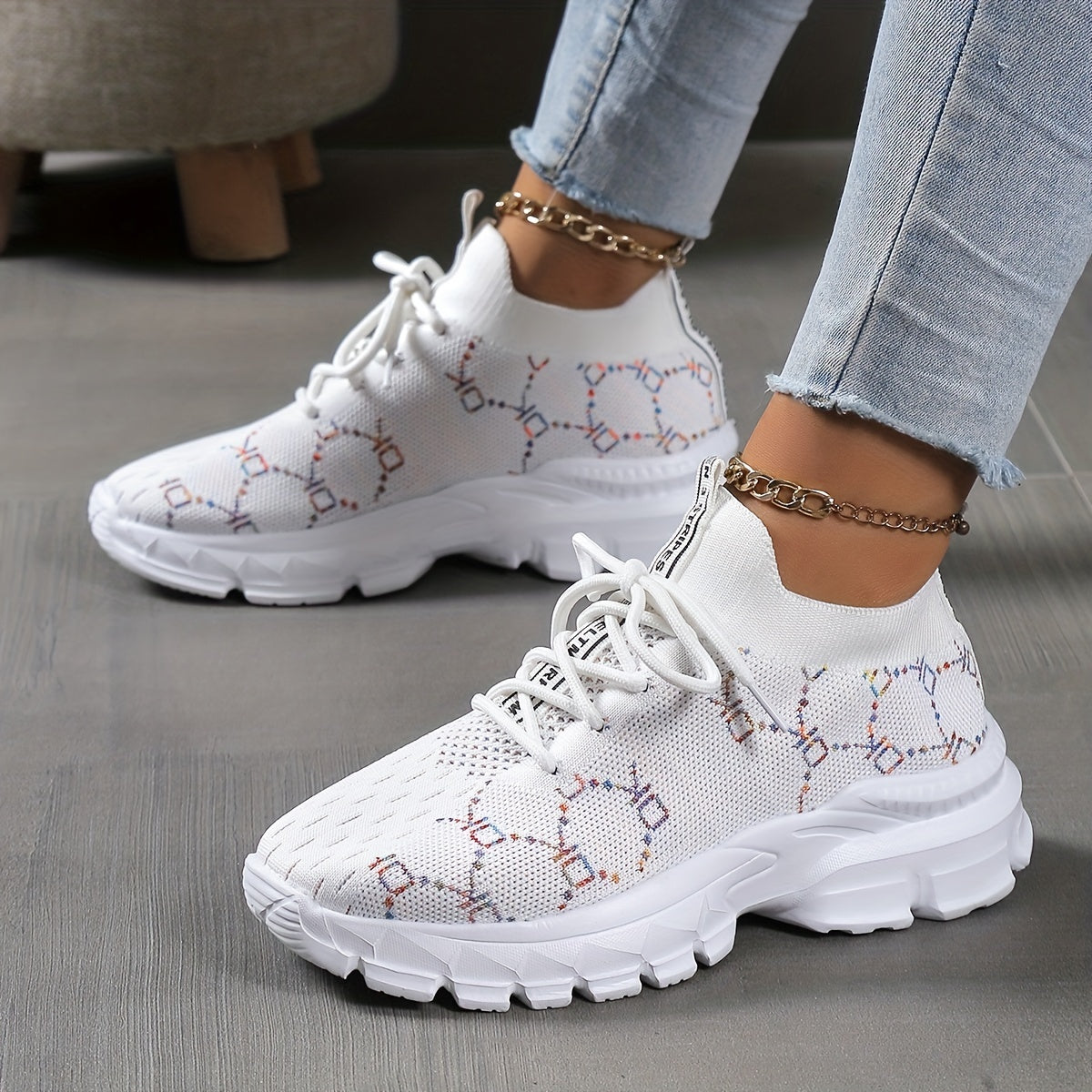 Soft Comfort Sneakers Wear Resistant Mesh Breathable Casual Shoes