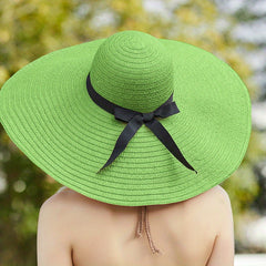Ribbon Bowknot Straw Sun Hat French Style