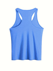  Cartoon Dog Print Round Neck Stretch Vest Top