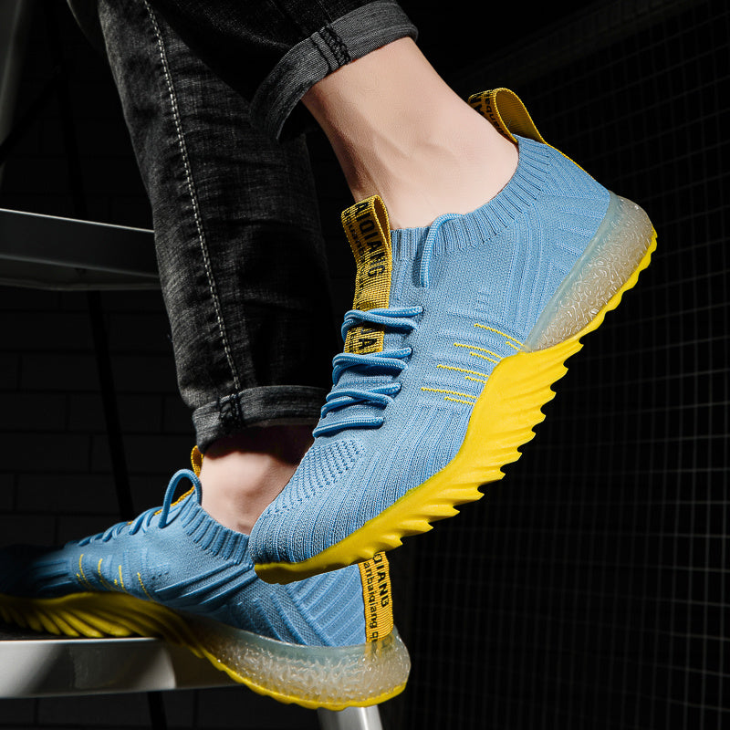 Women's Knitted Lace Up Running Shoes Sneakers Low Top