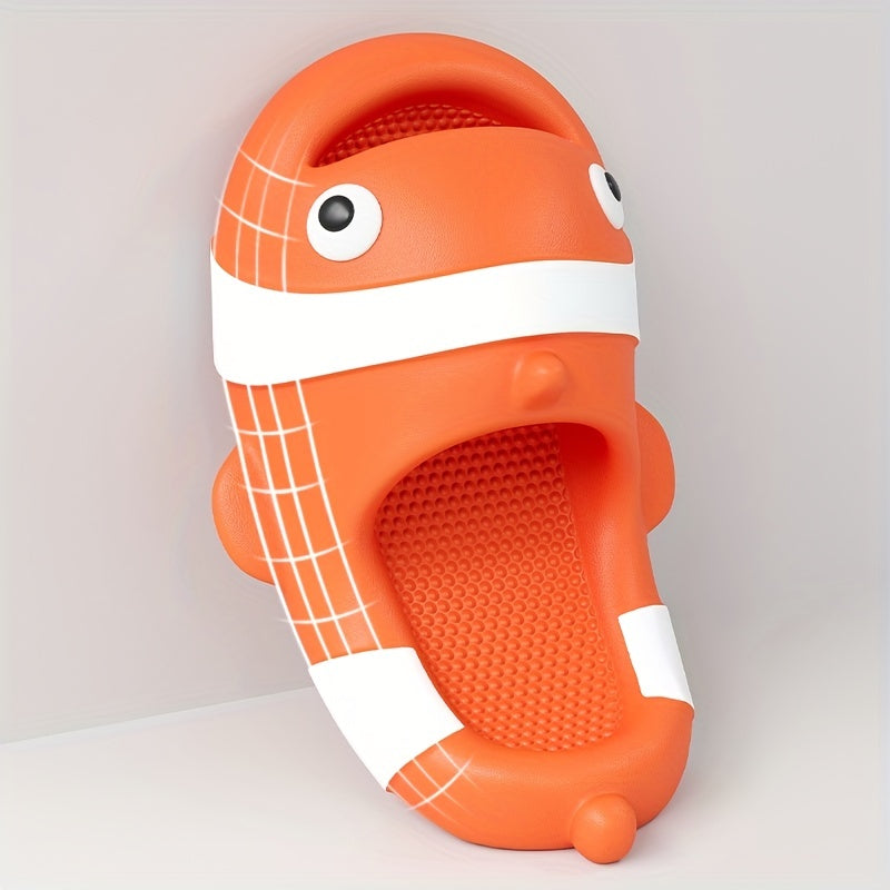 Summer Thick Sole 3D Cartoon Fish Men Slippers Home Indoor Beach Slides