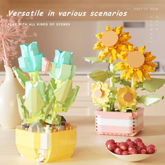 360pcs Celestial Starlight Potted Building Blocks Flower Assembled Toy