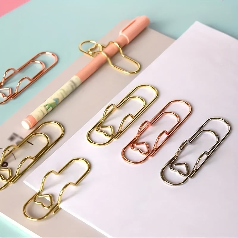 3pc Metal Pen Clips Multifunctional Pen Clip Notebook Bookmark Paper Holder