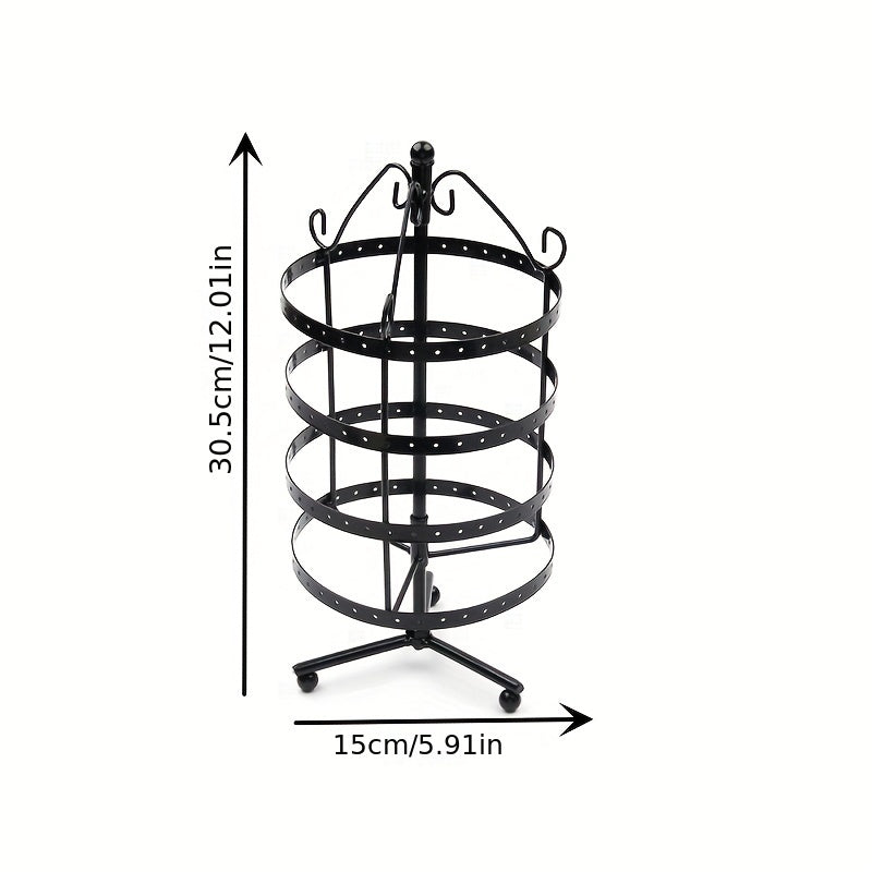4 Tiers Rotating Earring Spin Table Organizer
