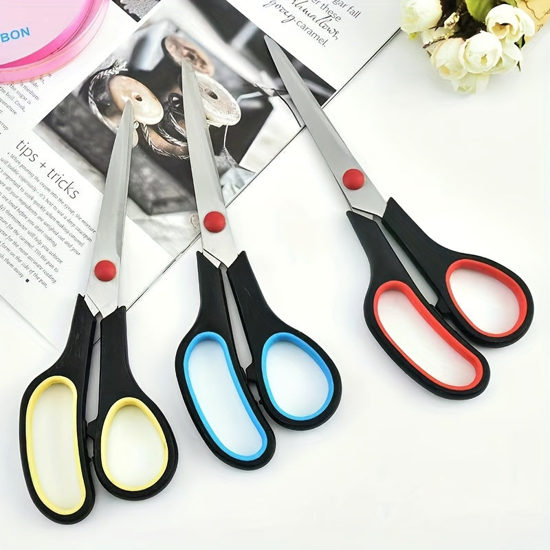 8-Inch Stainless Steel Scissors for Office and Art, Rubber Plastic Handle
