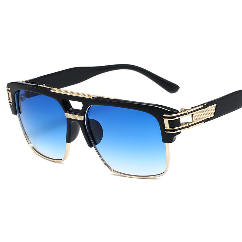Square Frame Vintage Sunglasses Classic Metal Gradient Shades Sunglasses