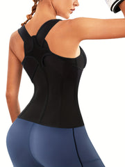 Zipper Shaping Tank Top Waist Trainer Tummy Control Open Bust Top
