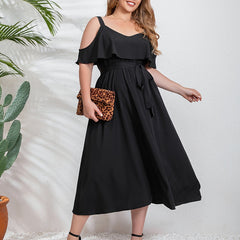 Elegant Women's Black Leather Handbag
