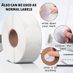 2 Round Thermal Sticker Labels Purpose Adhesive