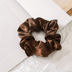 12pcs Solid Satin Scrunchies Hair Tie Seamless Ponytail Holder Hair Accessories