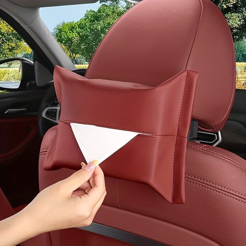 Car Tissue Box Leather Chair Back Draw Paper Bag Hanging Sun Visor Armrest Box