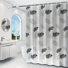 Feather Pattern Shower Curtain, Waterproof, Rust Resistant Grommets