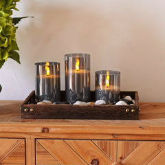 8 Mode Remote Control Gray Electronic Candle Lamp