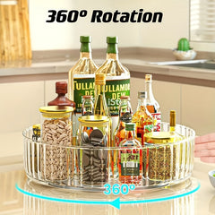 Rotatable Spice Rack Seasoning Storage Lazy Susan Organizer