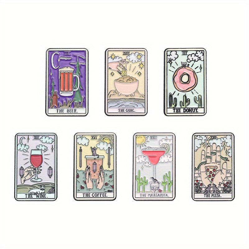 Tarot Enamel Pins Sun Moon Stars Witch Brooches Gothic Jewelry Gift
