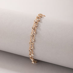 Boho Charm Anklet with Rhinestones Tassel Pendant