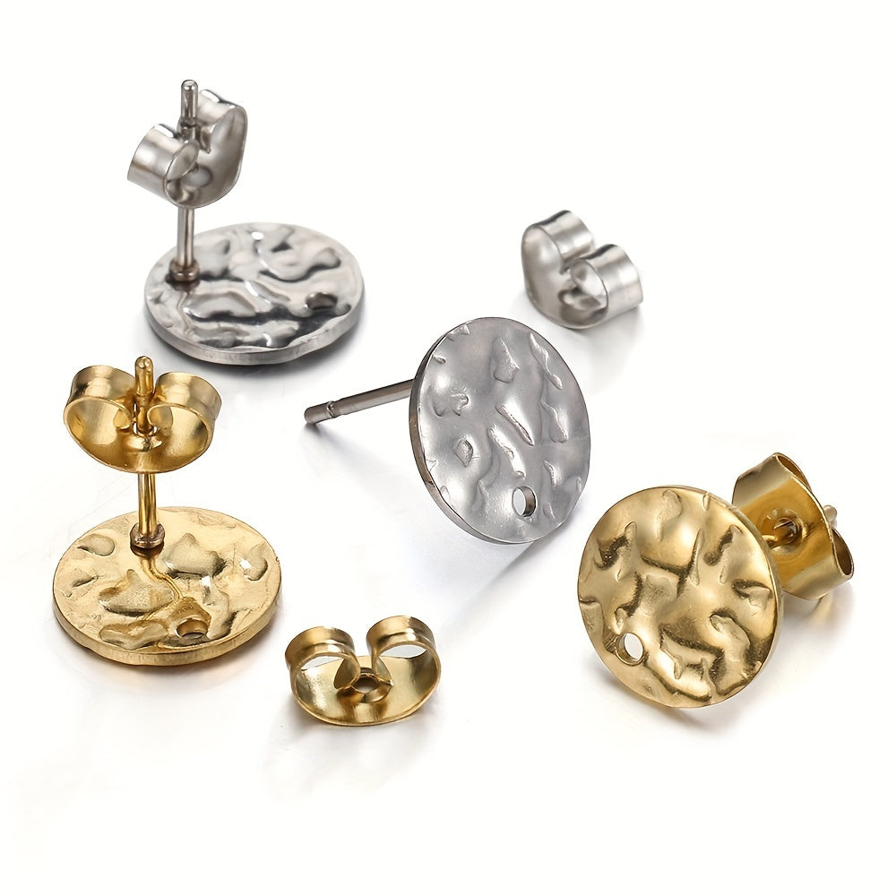 10pcs Stainless Steel Ear Stud Earring Back Set DIY Earring Making