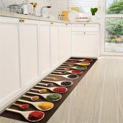 2pcs Boho Kitchen Rugs Absorbent Non Slip Stain Resistant W