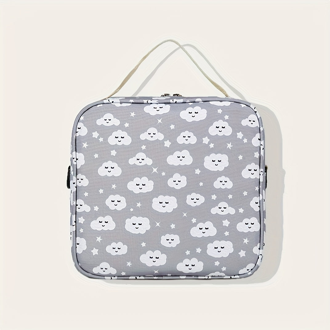 Cloud Print Diaper Storage Bag Mommy Shoulder Organizer